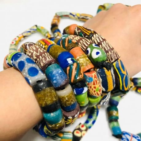 ガーナ　トレードビーズ　ブレスレット　Trade Beads Ghana Bracelet