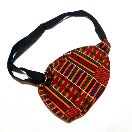 アフリカンプリント　ケンテ　ショルダーバッグ　Kente print small crossbody bag