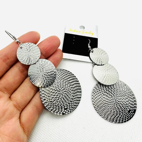 在庫処分SALE　シルバー　ピアス　ヒップホップ　90年代　90’s hiphop Bling Bling