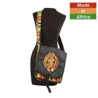 Made in Africa　アフリカンプリント　ケンテ　ジニャメ　アディンクラ　ショルダーバッグ　African print Kente shoulder bag Adinkra Gye Nyame