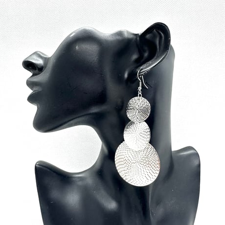在庫処分SALE　シルバー　ピアス　ヒップホップ　90年代　90’s hiphop Bling Bling