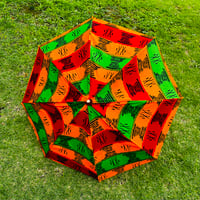 折り畳み　アフリカンプリント　ハンドメイド　折りたたみ　日傘　アフリカ布　パーニュ　キテンゲ　African print handmade sunshade