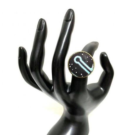 アフリカンプリント　アジャスタブル　ハンドメイド　くるみボタン　リング　指輪　African print ring