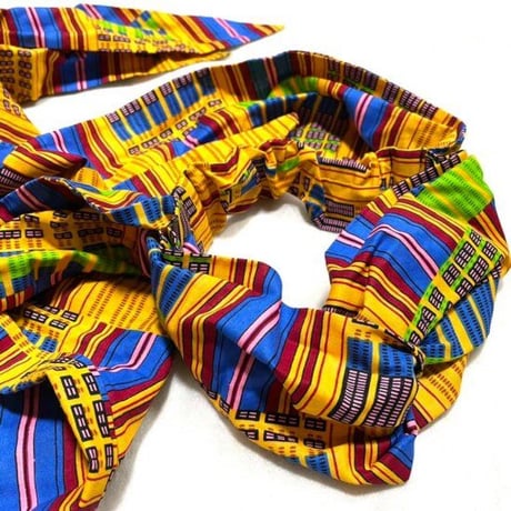 アフリカンプリント　ケンテ　ターバンヘアバンド　クロス　ヘッドラップ　ヘアバンド　African print Head wrap kente