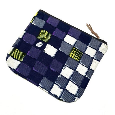 アフリカンプリント　アフリカ布　ハンドメイド　ポーチ　African print porch