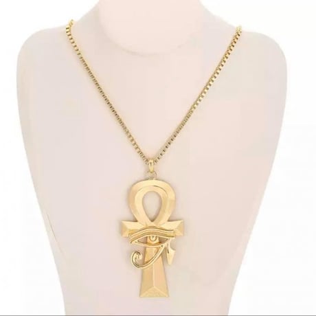 ビッグサイズ　アフリカ　エジプト　Egypt　アンク　Ankh　ゴールド　ネックレス　hiphop
