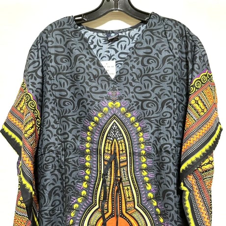 ダシキ　アフリカンプリント　カフタン　ロング　ワンピース　Africa Dashiki Kaftan