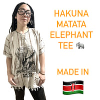 ハクナマタタ　ケニア　象　ゾウ　シャツ　Made in Kenya Hakuna matata shirt