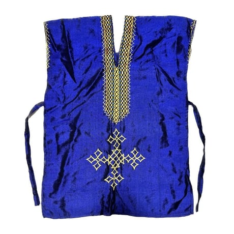 《Fair trade/売上10%を孤児院募金》エチオピア　民族衣装　刺繍入り　トップス　 アフリカ　Ethiopia Traditional dress