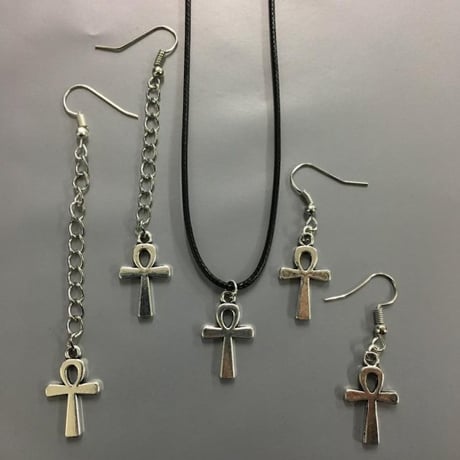 3点セット　エジプト　Egypt　アンク　Ankh　シルバー　ゴールド　ミニ　ネックレス