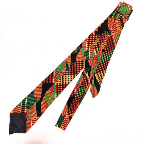 アフリカンプリント　ケンテ　ネクタイ　パーニュ　キテンゲ　African print Kente tie