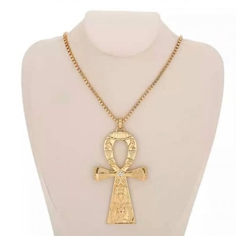 ビッグサイズ　アフリカ　エジプト　Egypt　アンク　Ankh　ゴールド　ネックレス　hiphop