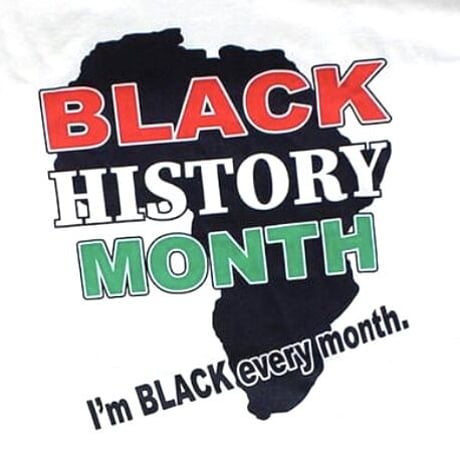 ブラックカルチャー　ブラックヒストリー　アフリカ大陸　Tシャツ　Black History Month Black Every Month T-Shirt