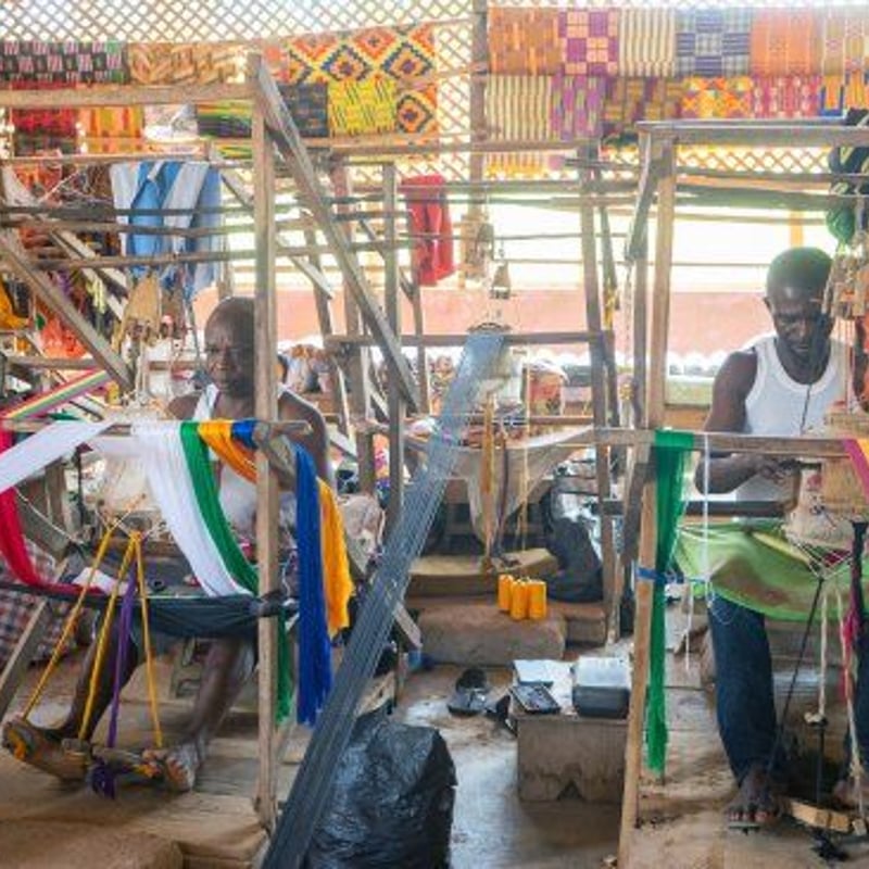 Made in Ghana アフリカ ガーナ ケンテ ハンドメイド 手織り プル