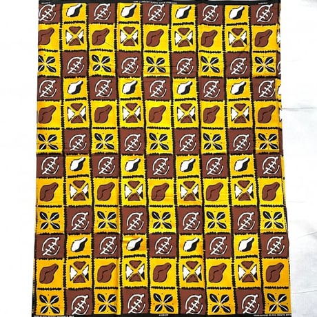 《商品説明をお読み下さい》アフリカ布　布　ハンドメイド　パーニュ　キテンゲ　アフリカンバティック　アフリカンプリント布　アディンクラ　Adinkra Gye Nyame Dwennimmen