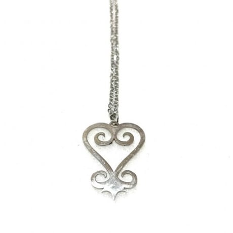 アフリカ　シンボル　アディンクラ　サンコファ　シルバー　ネックレス　Africa Adinkra Sankofa