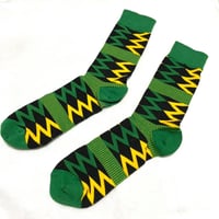 アフリカンプリント　ケンテ　靴下　ソックス　African print kente socks