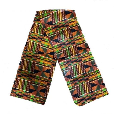 アフリカンプリント　ケンテ　パラッツォ　パンツ　ヘッドラップ付　Africa Kente plazzo pants