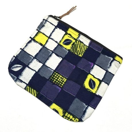 アフリカンプリント　アフリカ布　ハンドメイド　ポーチ　African print porch