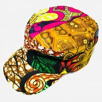 アフリカンプリント　ミリタリーキャップ　パーニュ　キテンゲ　キャップ　ハット　帽子　African print cap