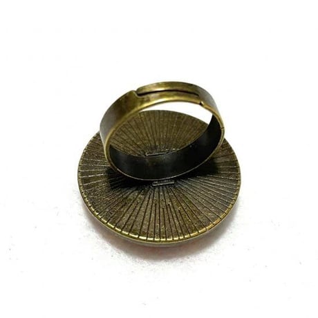 アフリカンプリント　アジャスタブル　ハンドメイド　くるみボタン　リング　指輪　African print ring