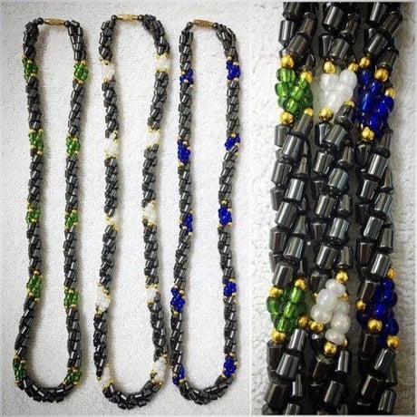 Made in Kenya　アフリカ　ケニア　ヘマタイト　天然石　パワーストーン　ハンドメイド　ネックレス