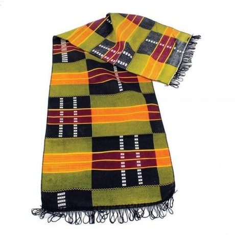 アフリカンプリント　ケンテ　スカーフ　インテリア　African print Kente Scarf
