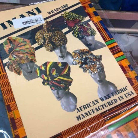 アフリカンプリント　ケンテ　アフリカ布　ヘッドラップ　ターバン　African print Head wrap kente