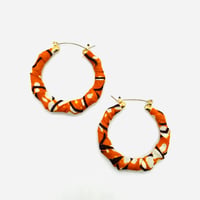 アフリカンプリント　アフリカンバンブーピアス　アフリカ布　ハンドメイド　バンブーピアス　hiphop african print
