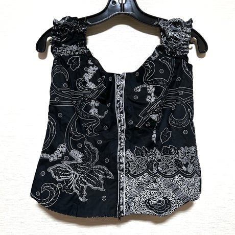 USED Made in Africa Congo アフリカンプリント　ブラック　ドレス　セットアップ　African print dress