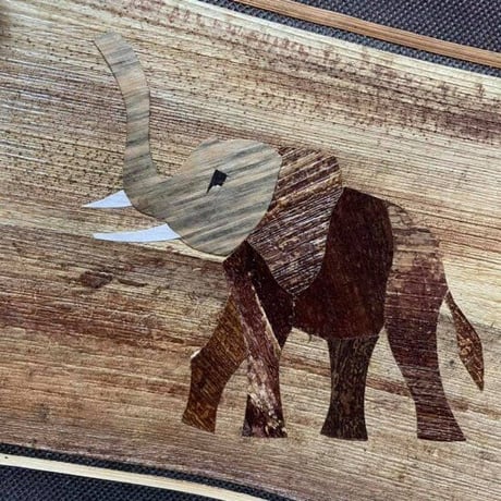Made in Kenya　アフリカ　バナナの皮　ハンドメイド　動物　村　アート　ケニア　インテリア