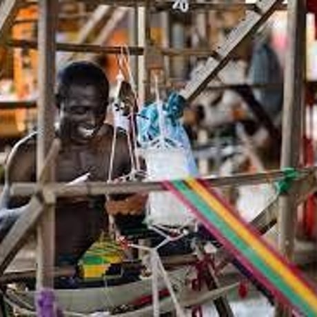 Made in Ghana　アフリカ　ガーナ　ケンテ　ハンドメイド　手織り　プルオーバー　パーカー　Africa Kente