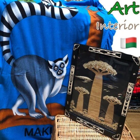 マダガスカル　ハンドメイド　バオバブ　アート　インテリア　Madagascar Baobab Art
