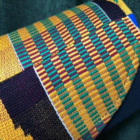 Made in Ghana　アフリカ　ガーナ産　ケンテ　クラッチバッグ　Africa Kente