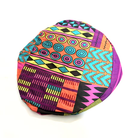 アフリカンプリント　パーニュ　キテンゲ　キャップ　ハット　帽子　African print Kufi Hat