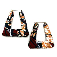 アフリカンプリント　アフリカンバンブーピアス　アフリカ布　ハンドメイド　バンブーピアス　hiphop african print