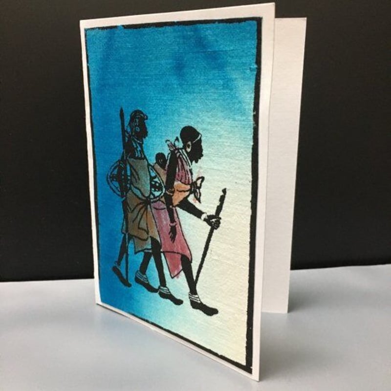 Made in Kenya アフリカ ケニア アート 絵画 絵 ポストカード