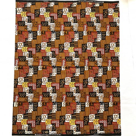 《商品説明をお読み下さい》アフリカ布　布　ハンドメイド　パーニュ　キテンゲ　アフリカンバティック　アフリカンプリント布　Mud print