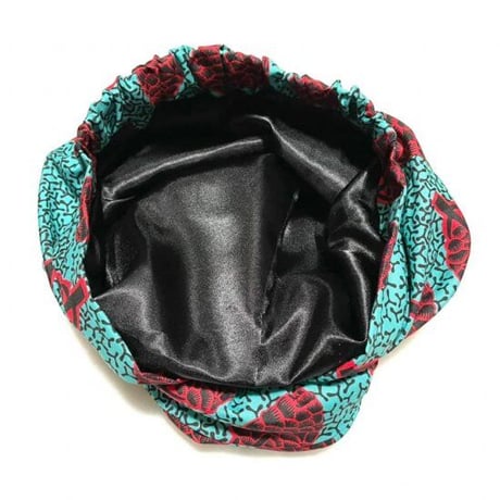 アフリカンプリント　らくらくターバン　ターバン帽子　ヘッドラップ　African print Head wrap
