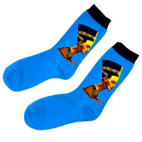 エジプト　ネフェルティティ　靴下　ソックス　African print Egypt Nefertiti socks