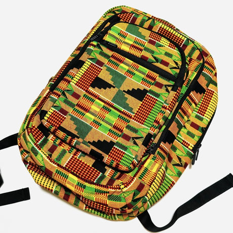 アフリカンプリント　リュック　バックパック　ケンテ　African Print Backpack Kente