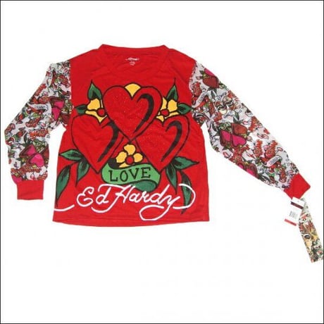 エドハーディーキッズトップス　S～XLサイズ[7歳～16歳]子供服 レディース ED HARDY KIDS L/S TOPS [ED-H618G-BG]
