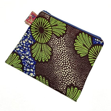 アフリカンプリント　アフリカ布　ハンドメイド　ポーチ　African print porch
