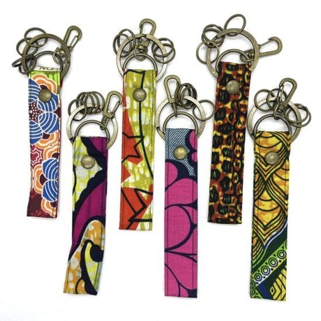 アフリカンプリント　アフリカ布　パーニュ　キテンゲ　ハンドメイド　キーホルダー　African print