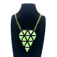 在庫処分SALE　グリーン　ダイヤ　ネックレス　ヒップホップ　90年代　90’s hiphop Bling Bling
