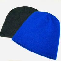 ≪委託商品≫2色　ブルー　ブラック　Knit Cap　無地　ニットキャップ