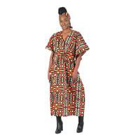 アフリカンプリント　カフタン　ワンピース　Africa Kaftan