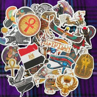 50枚セット　エジプト　ホルス　ファラオ　イシス　アンク　ピラミッド　 ステッカー シール　Egypt Horus Pharaoh Isis Ankh sticker