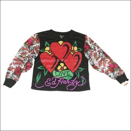 エドハーディーキッズトップス　S～XLサイズ[7歳～16歳]子供服 レディース ED HARDY KIDS L/S TOPS [ED-H618G-BG]