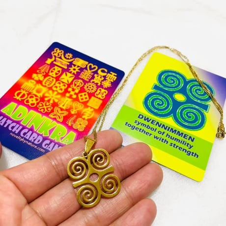 アフリカ　ガーナ　シンボル　アディンクラ　ゴールド　ピアス　Africa Ghana Adinkra DWENNIMMEN